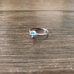 Vintage sliver mushroom ring in size 6.5
